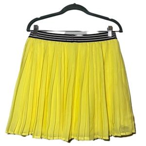 $$SOLD$$ Material Girl Sheer Pleated Women’s Yellow Skirt size Large